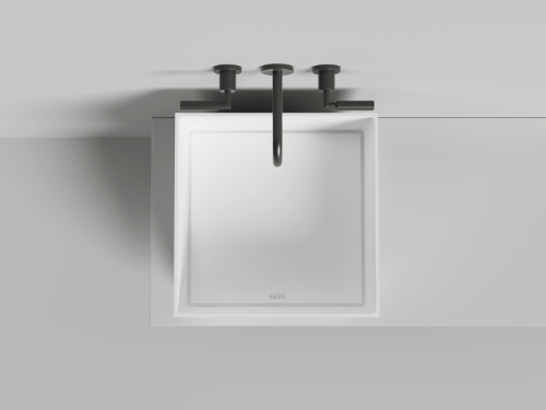 Раковина из искусственного камня S-Sense Salini ARMONIA 130513G 50х50 накладная цвет белый - фото 2